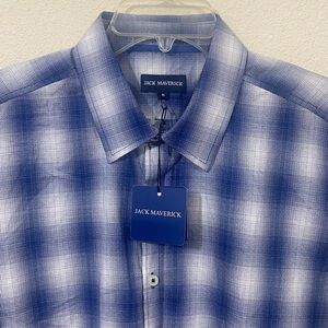 JACK MAVRICK Cotton Long Sleeve Button Down Shirt Men's Size XL